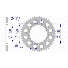 Couronne AFAM alu standard - 520