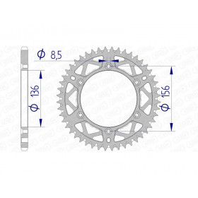 Couronne AFAM alu standard - 520