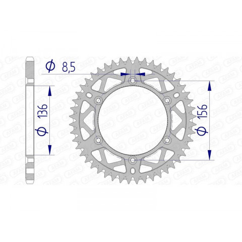 Couronne AFAM alu standard - 520