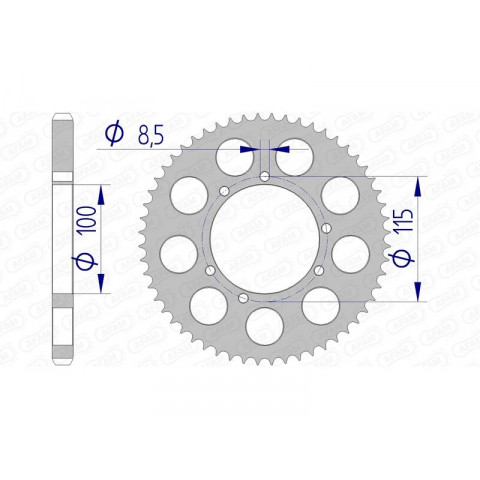 Couronne AFAM alu standard - 428