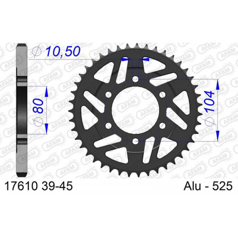 Couronne AFAM alu standard - 525