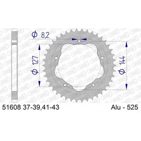 Couronne AFAM alu standard - 525