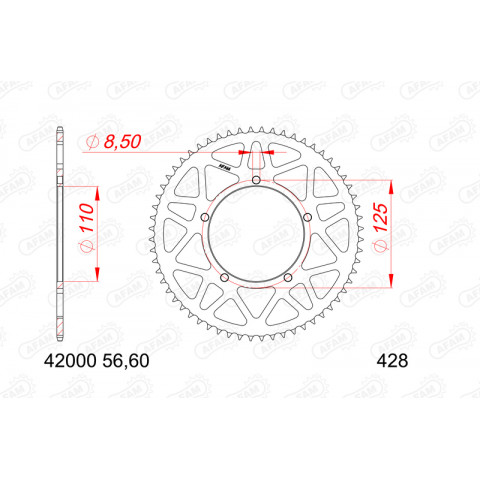 Couronne AFAM alu standard - 428