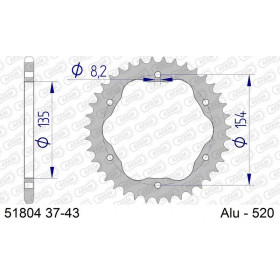 Couronne AFAM alu standard - 520