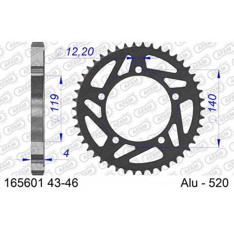 Couronne AFAM alu standard - 520