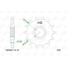 Kit chaîne AFAM 520XMR3 14/44-116 - couronne standard
