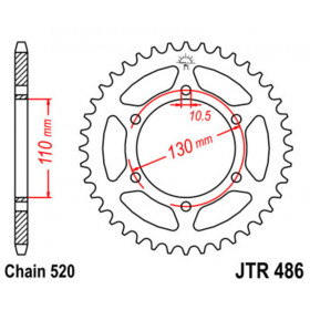 Couronne JT SPROCKETS acier standard - 520