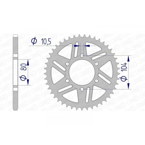 Kit chaîne AFAM 520 XHR4 - 16/42-112 - Couronne alu standard