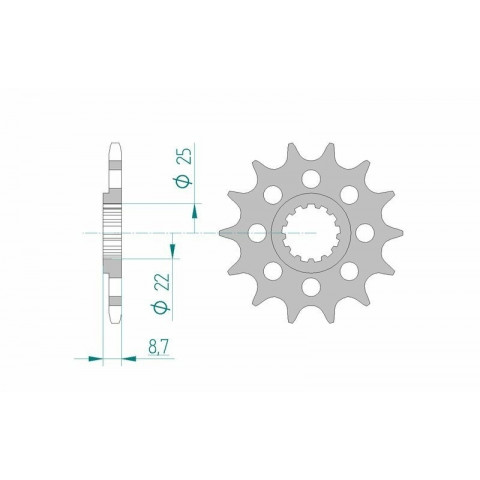 Kit chaîne AFAM 520 XHR4 - 16/42-112 - Couronne alu standard