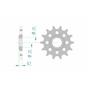 Kit chaîne AFAM 520 XHR4 - 16/42-112 - Couronne alu standard