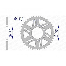 Kit chaîne AFAM 520 XHR4 - 15/42-112 - Couronne alu standard