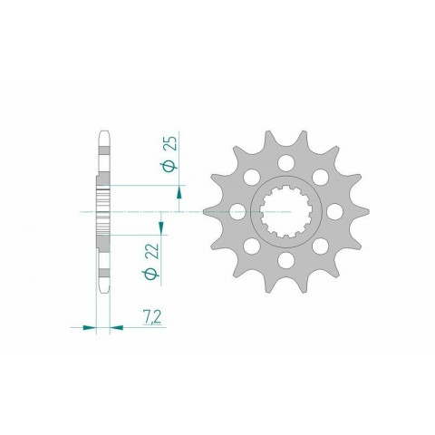 Kit chaîne AFAM 520 XHR4 - 17/39-112 - Couronne alu standard