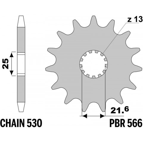 Pignon PBR acier standard - 520