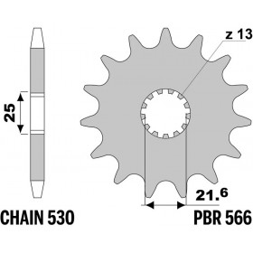 Pignon PBR acier standard - 520
