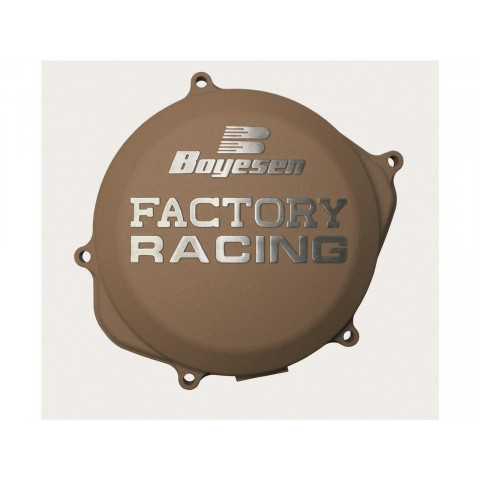 Couvercle de carter d'embrayage BOYESEN Factory Racing alu couleur magnésium Honda CRF450R/RX