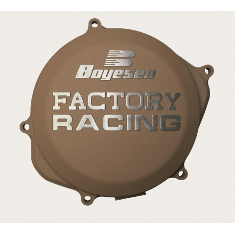 Couvercle de carter d’embrayage BOYESEN Factory Racing alu couleur magnésium Kawasaki KX450F