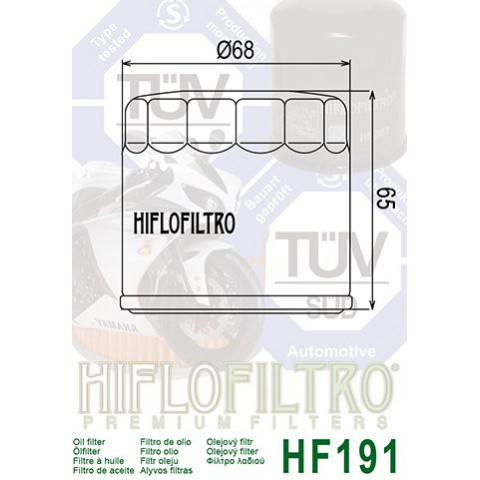 Filtre à huile HIFLOFILTRO HF191 Triumph