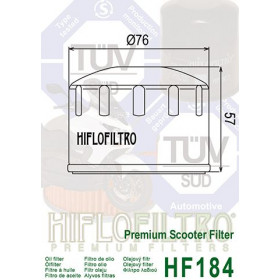 Filtre à huile HIFLOFILTRO HF184