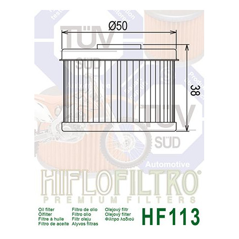 Filtre à huile HIFLOFILTRO HF113