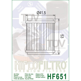 Filtre à huile HIFLOFILTRO HF651 KTM