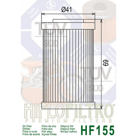 Filtre à huile HIFLOFILTRO HF155