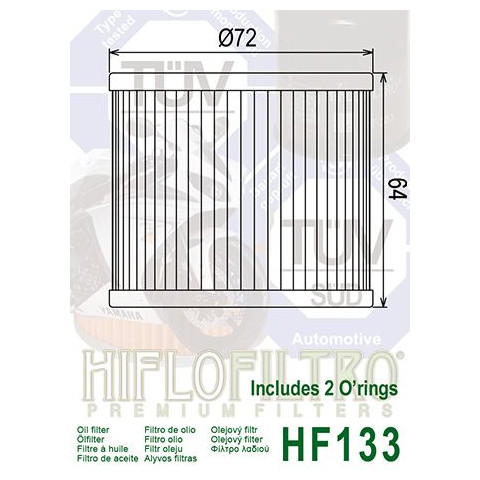 Filtre à huile HIFLOFILTRO HF133 Suzuki