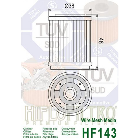 Filtre à huile HIFLOFILTRO HF143