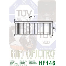 Filtre à huile HIFLOFILTRO HF146 Yamaha