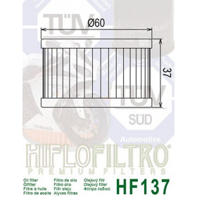 Filtre à huile HIFLOFILTRO HF137 Suzuki