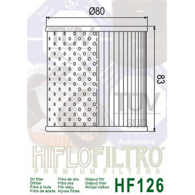 Filtre à huile HIFLOFILTRO HF126 Kawasaki