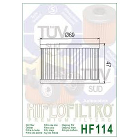 Filtre à huile HIFLOFILTRO HF114