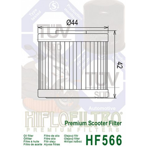 Filtre à huile HIFLOFILTRO HF566