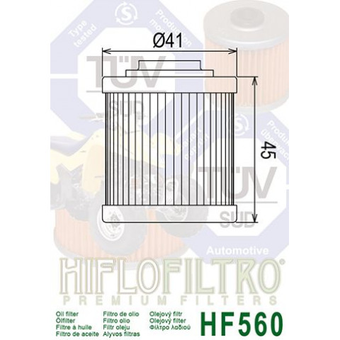 Filtre à huile HIFLOFILTRO HF560 Can Am DS450