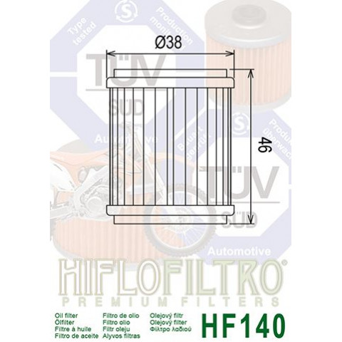 Filtre à huile HIFLOFILTRO HF140