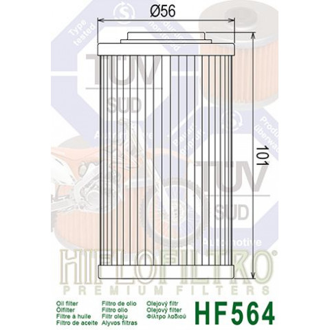 Filtre à huile HIFLOFILTRO HF564