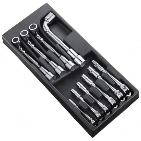 Module d'outils EXPERT 10 clés à pipe 6 pans - plateau plastique