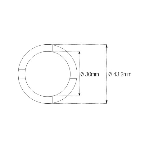 Douille à créneaux JMP pour bras oscillant/chassis Øint.30mm/Øext.43,2mm 4 crans Suzuki