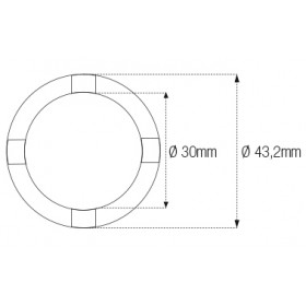 Douille à créneaux JMP pour bras oscillant/chassis Øint.30mm/Øext.43,2mm 4 crans Suzuki