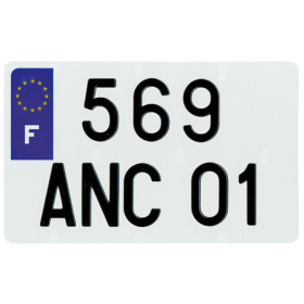 10 plaques d'immatriculation PRO PLAQUES PVC 210x130 - logo F