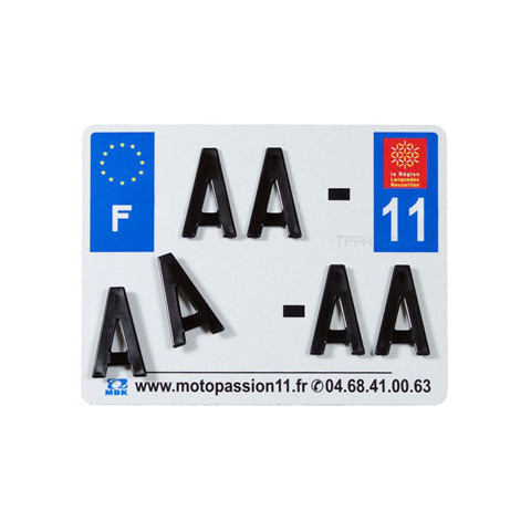 Plaques d'immatriculations PRO PLAQUES SIV alu 210x130 Département 28 10 pièces