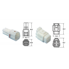 Jeu de connectiques 4 voies série 090 SMTO BIHR type origine Ø0,85mm²/1,25mm² - 5 jeux complets