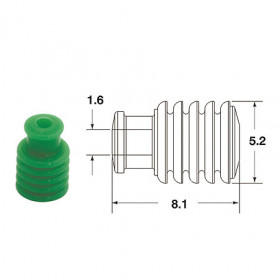 Joints silicone creux 090 FRKW BIHR Ø1,6mm vert