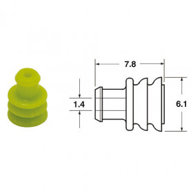 Joints silicone générique BIHR Ø1,4mm jaune