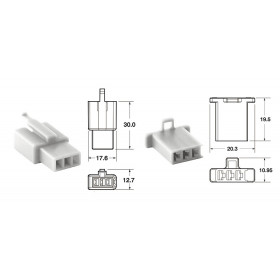 Jeu de connectiques 3 voies 110 ML BIHR type origine Ø0,5mm²/0,85mm² - 5 jeux complets 