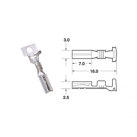 Cosse femelle série 090 SMTO BIHR Ø0,85mm²/1,25mm² - 50pcs 