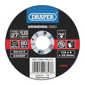 Disque à meuler DRAPER Ø115mm