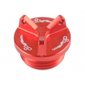 Bouchon de carter d'huile LIGHTECH M20x2,5 3 pans alu rouge 