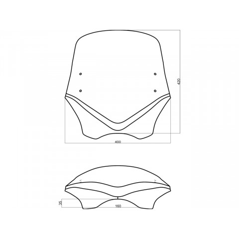 Pare-brise MRA V-Flow C fumé