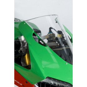 Caches orifice rétroviseur R&G RACING noir Ducati Panigale 1199