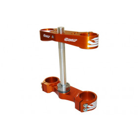 Té de fourche SCAR Offset 22mm orange KTM SX65